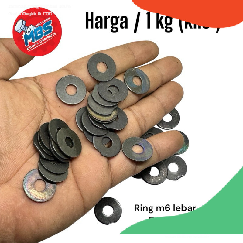 grosir bos baut WASH RING KILOAN M6 BAUT 10 harga /kg motot mobil dll hitung / kilo