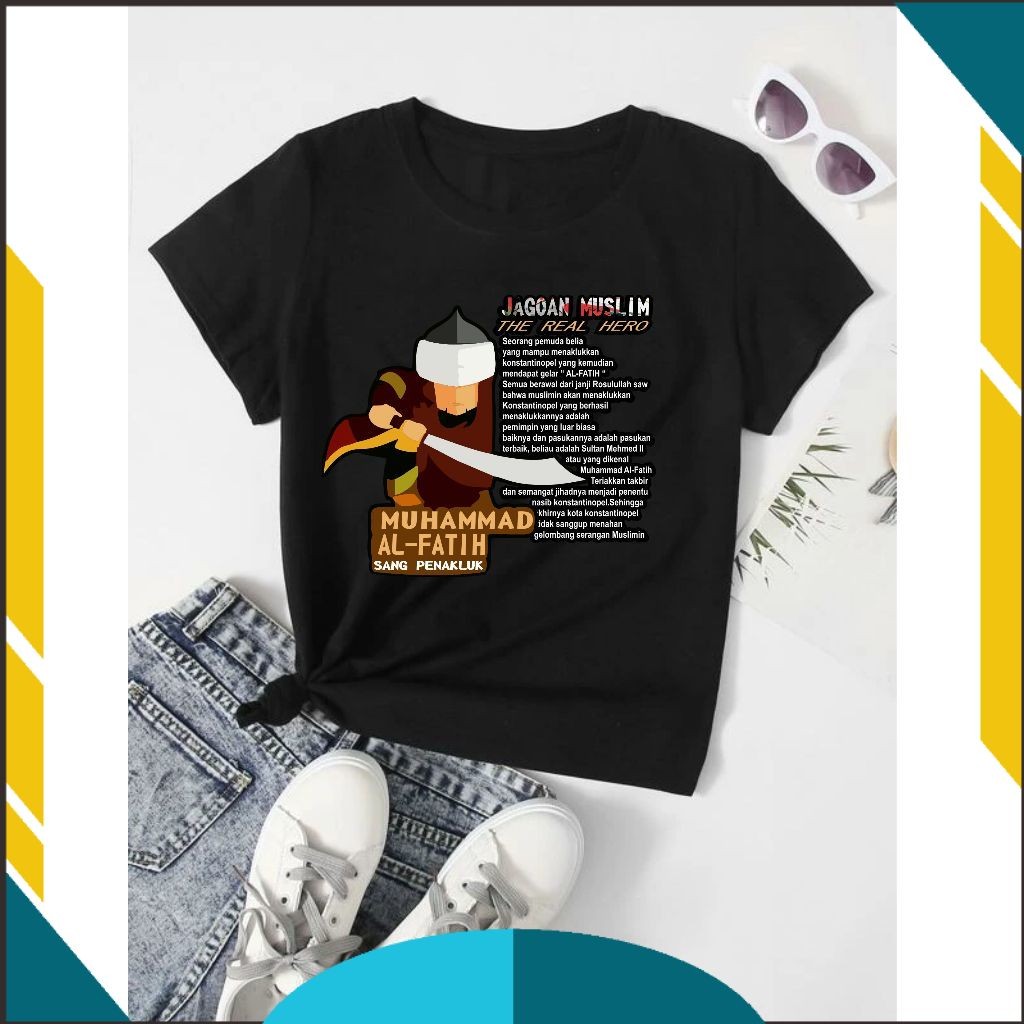 MP Kaos Tshirt Anak Muhammad AL Fatih Motif Muslim Islami Keren Unisex Usia 1-10 Thn Fashion Kids 06