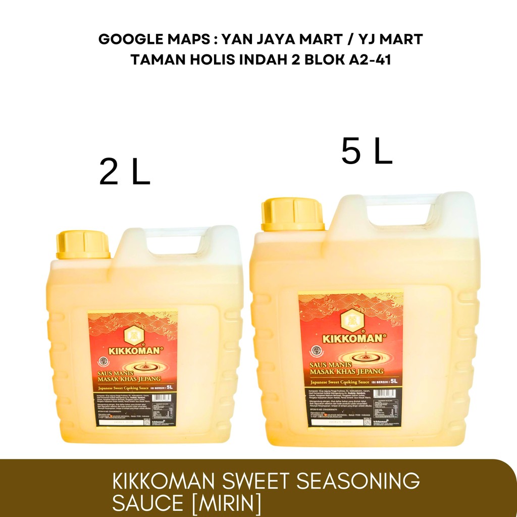 

Kikkoman Sweet Seasoning Sauce Halal Cuka Sushi Mirin [2L/5L]