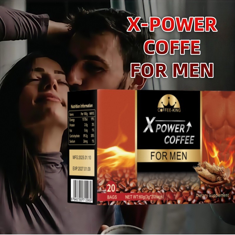 

X Power Coffee Men's Energy Coffee Instant Black Coffee Energy Coffee 60g