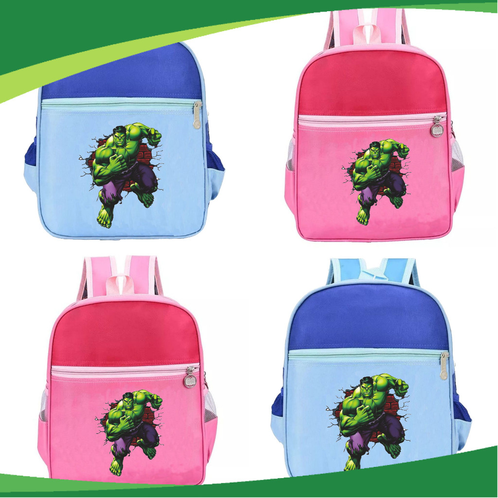 KL Tas Hulk Ransel Anak Karakter Avengers Backpack Sekolah TK / Paud Unisex Fashion Kids 07