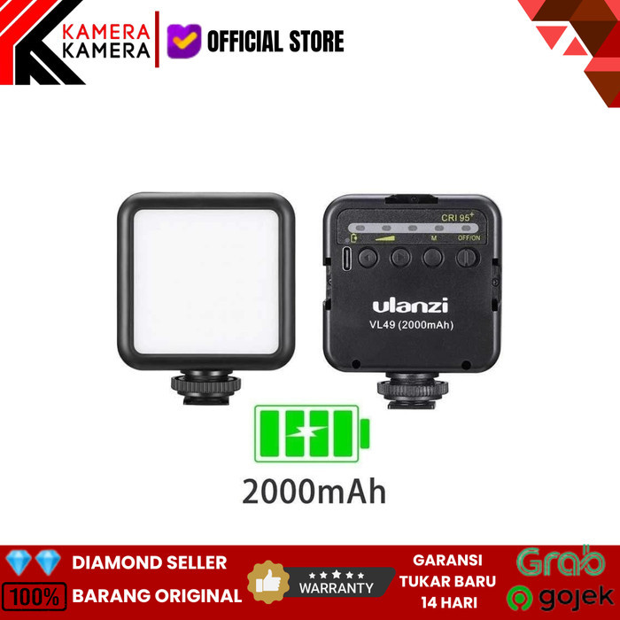 Ulanzi VL-49 VL 49 vl49 Lampu LED Mini Video Light RECHARGEABLE - Putih
