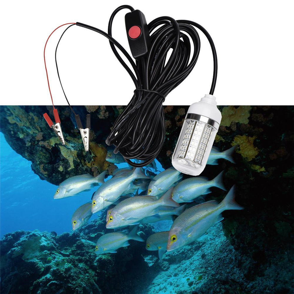 Lampu Ikan LED 12V Tahan Air IP68 - Pemikat Udang/Cumi/Krill - Lampu Bawah Air 4 Warna (108 LED)