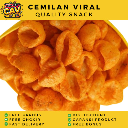 

CAV KERUPUK KERANG RAMBO 250g Cemilan Kerupuk Keong Kerupuk Pedas Aneka Cemilan Pedas Viral