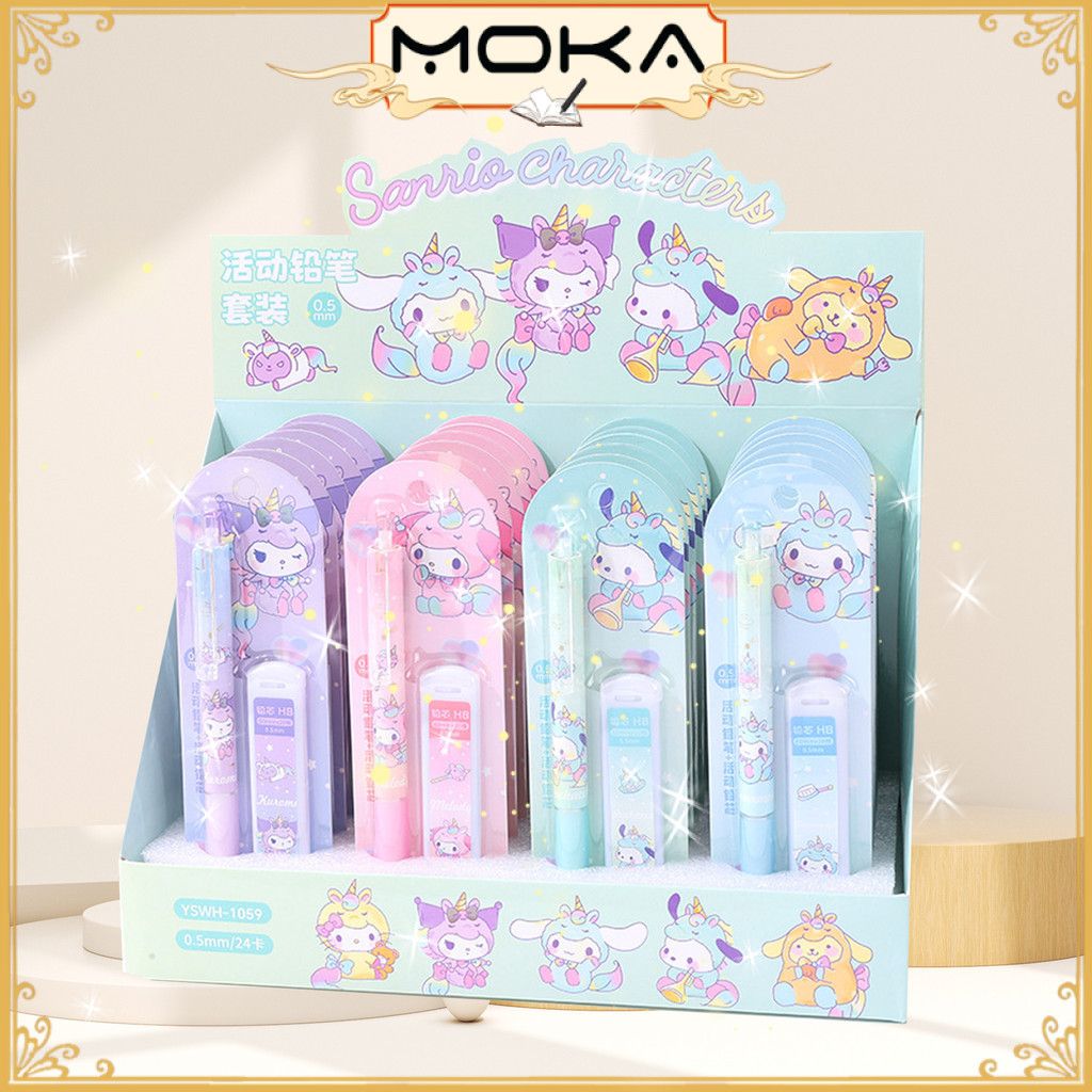 

MOKA PENSIL MEKANIK HB FREE REFILL MOTIF KARTUN KAWAII / MECHANICAL PENCIL HB TERBARU MKP110