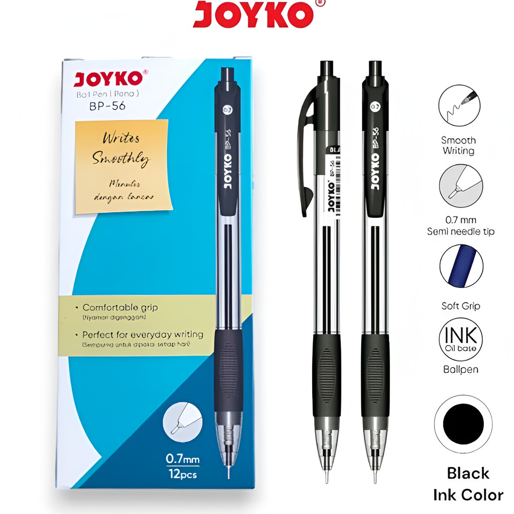 

(12pcs) Ball Pen Pulpen Pena Joyko BP-56 0.7 mm - Bolpen Bolpoint Pulpen Joyko BP 56 0.7MM
