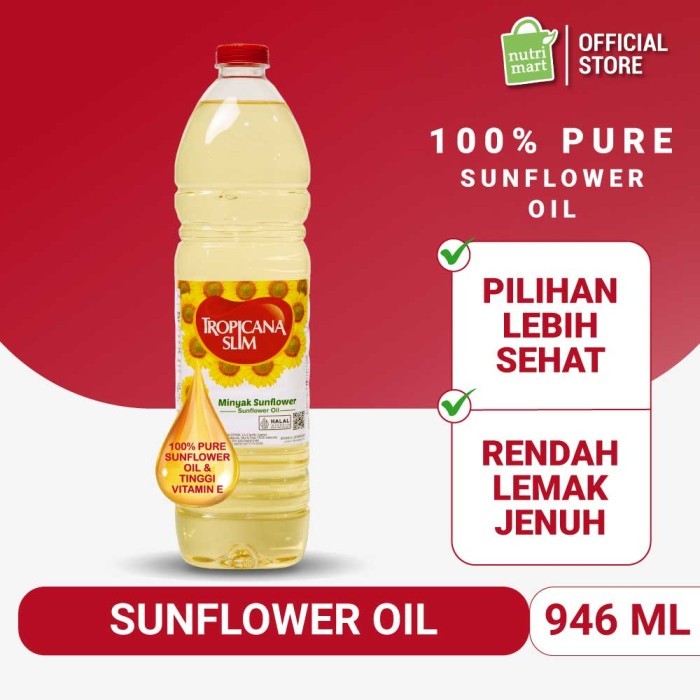 

Tropicana Slim Minyak Sunflower 946ml - Pure Sunflower Oil