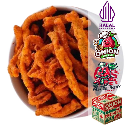 

UWD KERIPIK USUS PEDAS 250g Keripik Usus Crispy Usus Kering Usus Crispy Kriuk Cemilan Terlaris