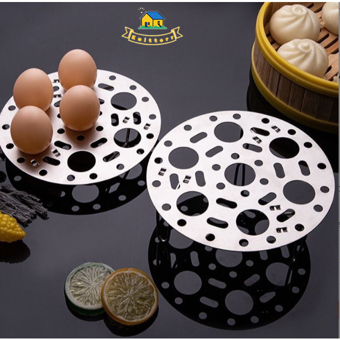 Stainless Steel Rak Kukus Bulat Besar Telur / Tatakan Panci Tatakan Kukusan /Tatakan Kukusan Stainle
