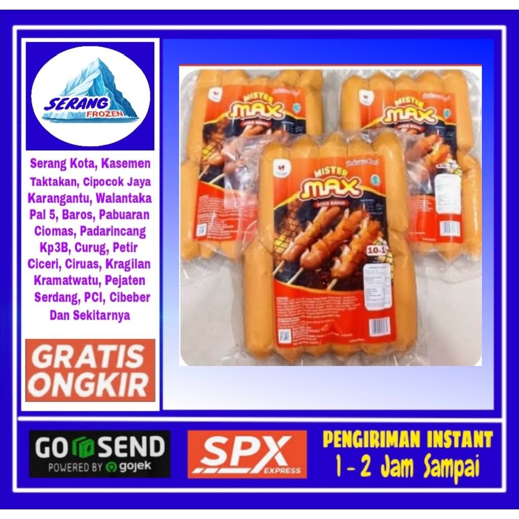 

Sosis Bakar Mister Max 500g,Sosbak mini,Serang Frozen