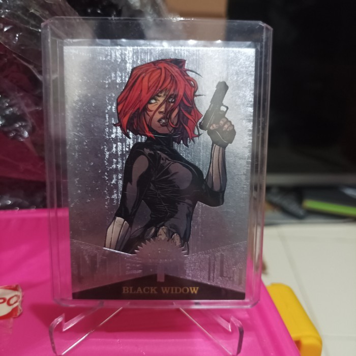 KY562 Kartu Marvel METAL 2017 Fleer Ultra Spider-Man | BLACK WIDOW