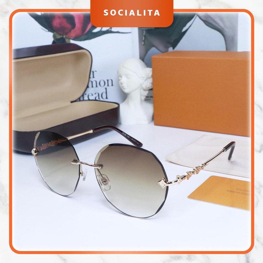 【LV-19128 Kacamata (Buy 1 Get 5)】【Eksklusif & Premium Gift Box】 Kacamata hitam wanita/ Sunglasses/ T