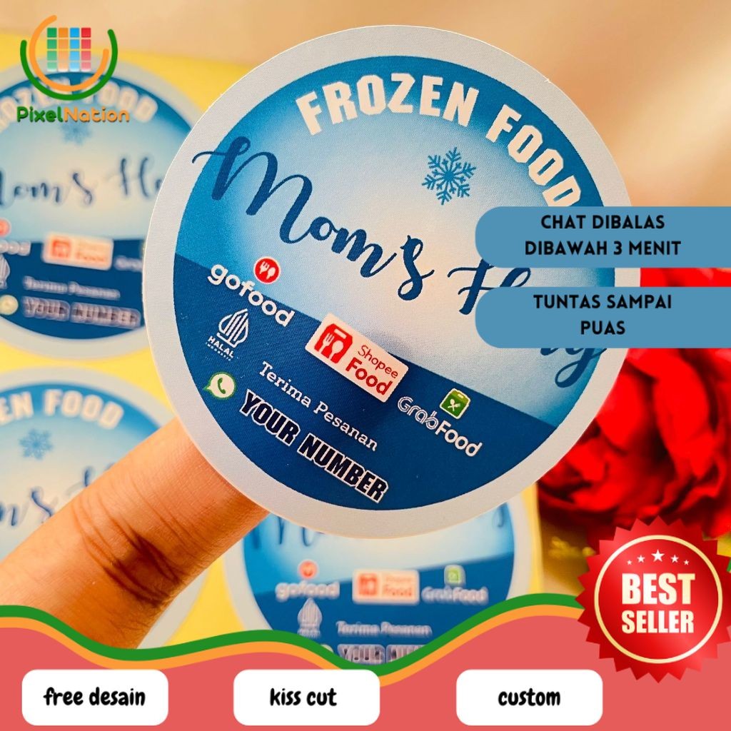 

PiNat 2-4 Cetak Label Frozen Food Stiker Chromo Makanan Beku Logo Sticker Free Desain Uk.Kecil