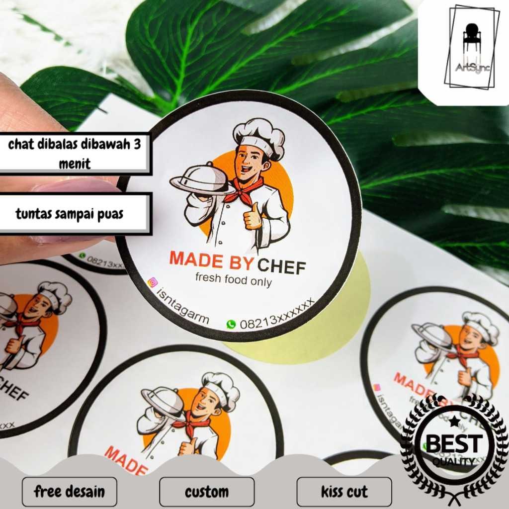 

Syncart SBC 2-7 Cetak Stiker Bulat Label Olshop Custom Sticker Logo Makanan Print