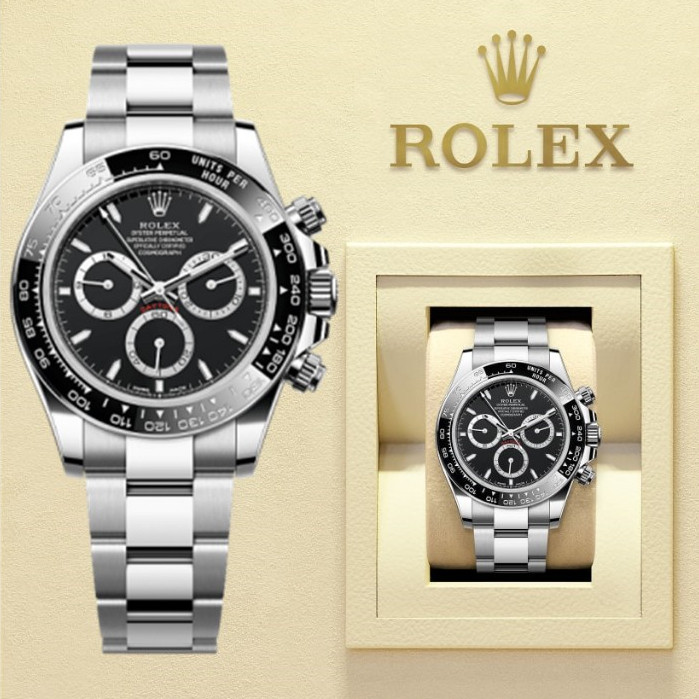 [Swiss Rolex100%Asli] Rolex Daytona Series Rolex M116500ln-0002 Black Steel Di Jam Tangan Universe C