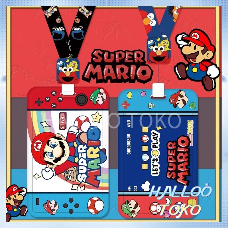

【Diskon Lebaran】ID CARD HOLDER MOTIF KAWAII TEMPAT KARTU PHOTOCARD PHOTO CARD Pelindung + Tali,Permainan Video Mario