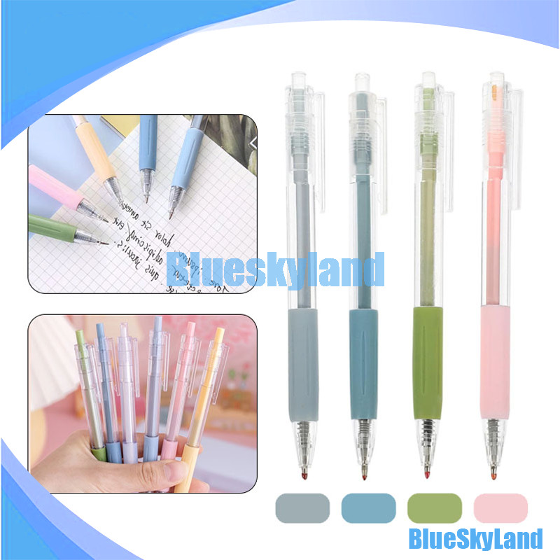 

Pulpen Cetekan Transparant Polos Pena Gel 0.5mm Tinta Hitam Alat Tulis Sekolah Kantor Pen Warna Warni Bolpoint Polos Murah