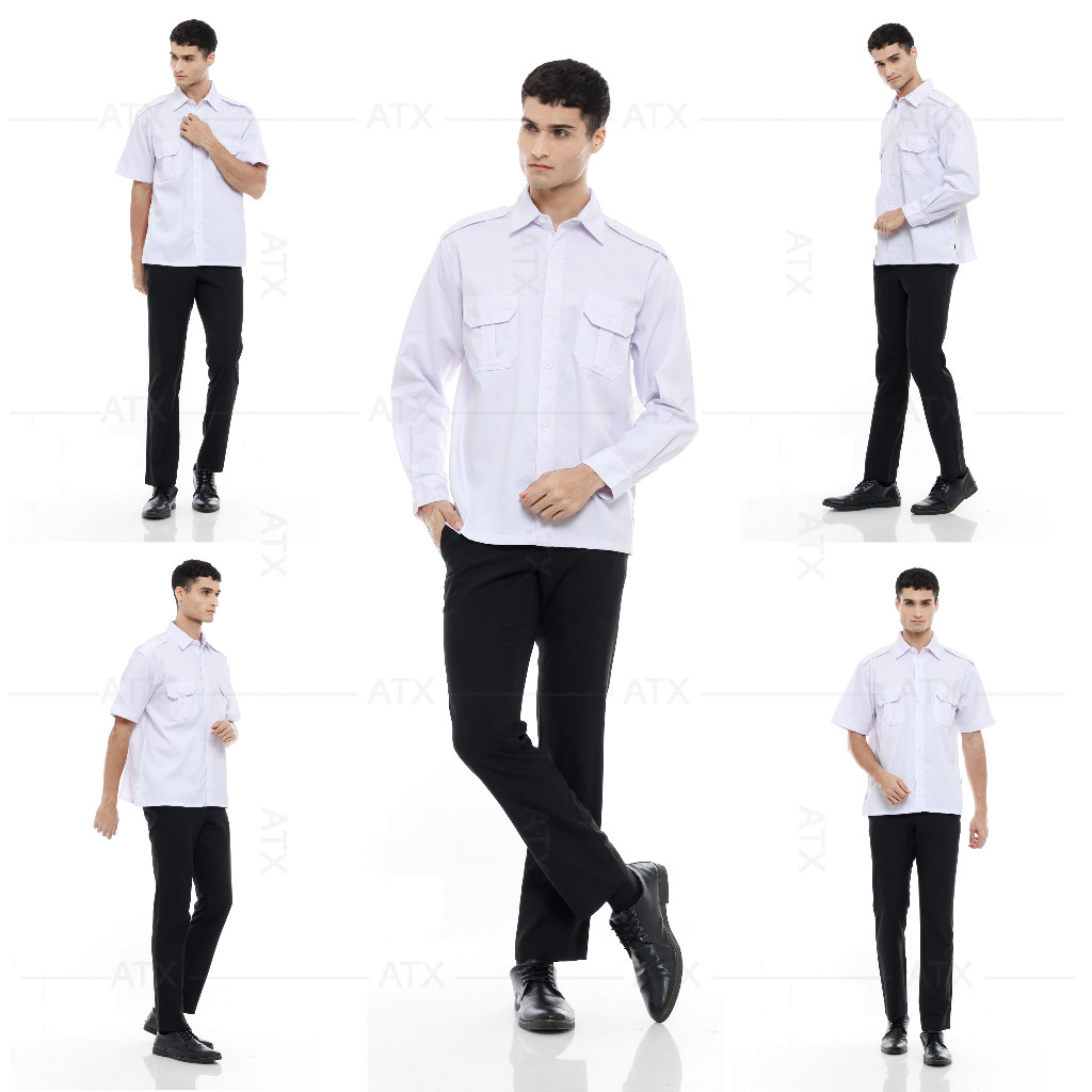 Baju Dinas Putih Seragam Kerja Lengan Panjang Pendek Kemeja PDH PDL PNS Tactical