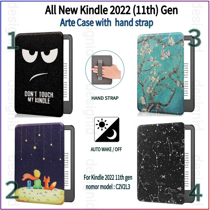 

promo -Art case for All new kindle 2022 11th gen C2V2L3 hand strap auto ke - No.1