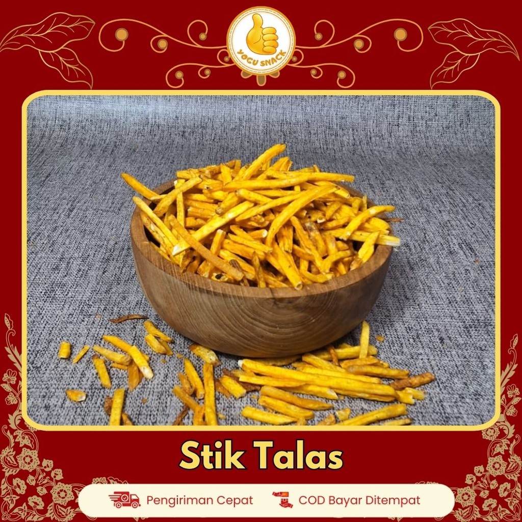 

Yogu Keripik Stik Talas 250gr 500gr | Keripik Talas Asin Gurih Manis | Snack Kiloan | Camilan Lebaran