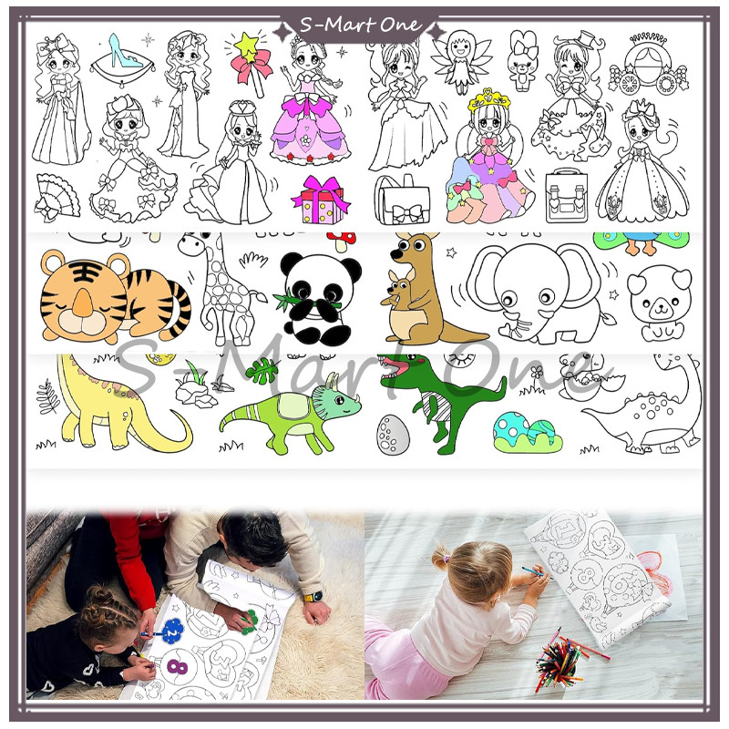 

SM Kertas Mewarnai Jumbo /Anak Kertas Mewarnai Jumbo Dan Besar COLORING ROLL Paper/ 3 METER Graffiti Scroll