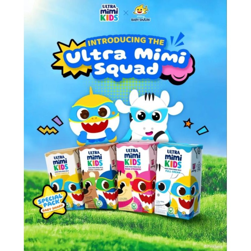 

SUSU ULTRA MIMI KIDS FULL CREAM 125 ML 125ML DUS KARTON / ULTRA MIMI KIDS UHT FULL CREAM COKELAT VANILA STROBERI 125ML (1 DUS ISI 40PCS)