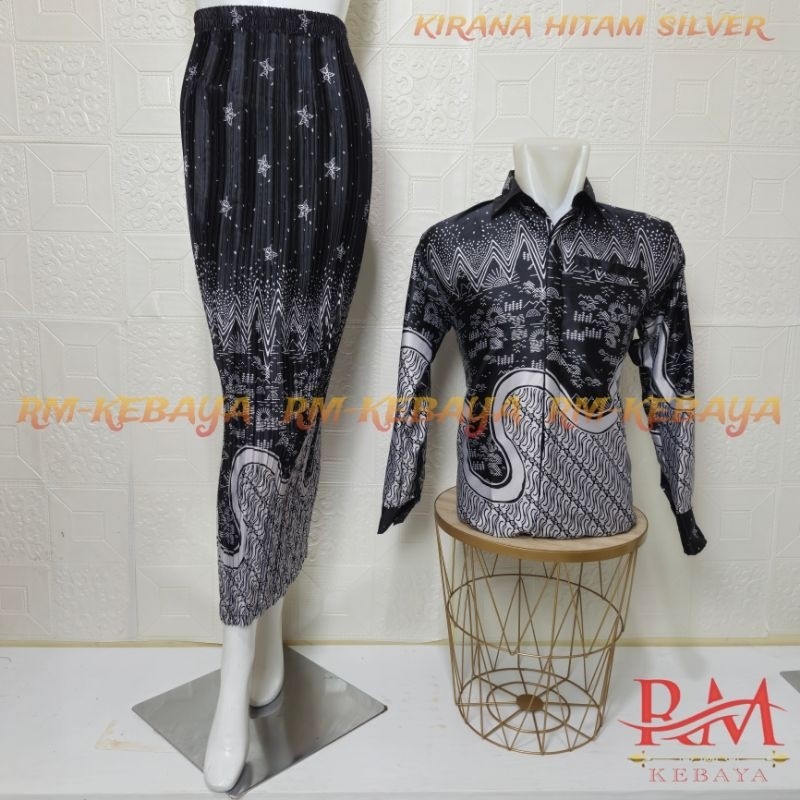 BAHAN PREMIUM / baju kemeja batik couple rok plisket batik  / batik couple / set pakaian couple / ro