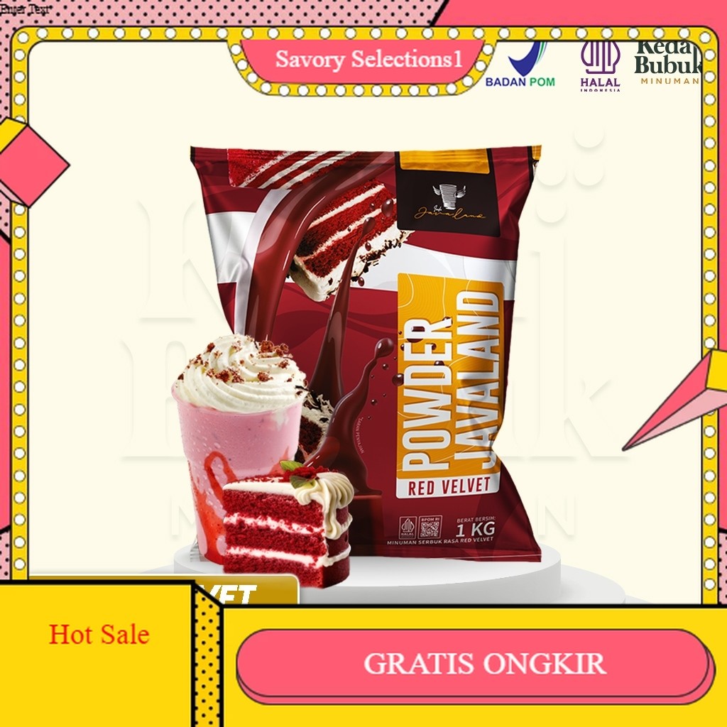 

【SAVORY】DISKON!! Javaland Bubuk Minuman Rasa Red Velvet 1Kg - Regular Plain | Powder Bubble Drink
