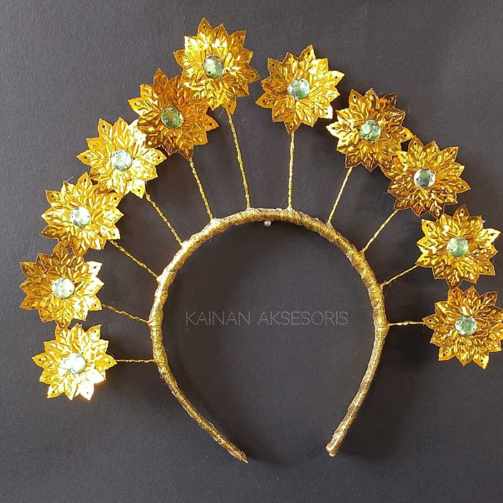 Mahkota Bando Adat Jawa Hiasan Kepala Adat Karnaval Tari Pengantin