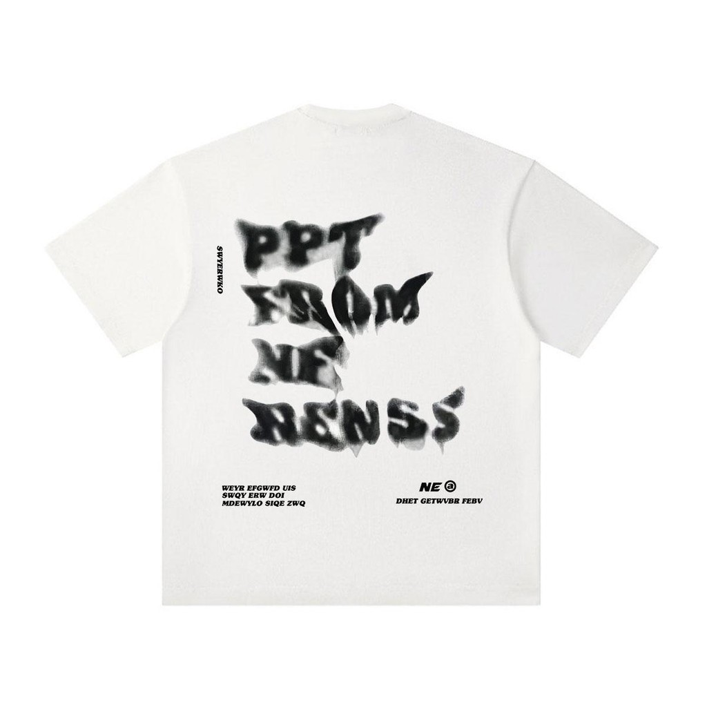 【SJK】【W k】ng Kaos Pria Gaya Korea Leher Bulat Santai Lengan Pendek Premium Putih Oversize Kaos Atasa