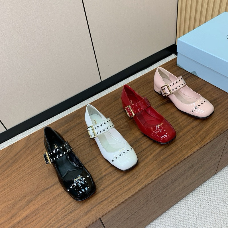 Pre order 2 minggu Pulada Sepatu Wanita Mary Jane Hak Tebal Kulit Vernis Retro flatshoes wanita sepa