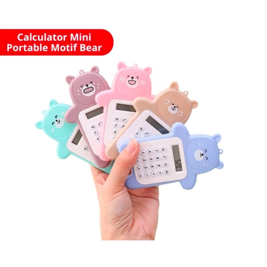 

Kalkulator Mini Portabel Beruang Lucu ABS _ HW