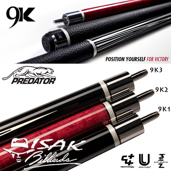 Predator 9K3 Uniloc low Deflection - Billiard Cue Stick Stik Biliar - With 314-3