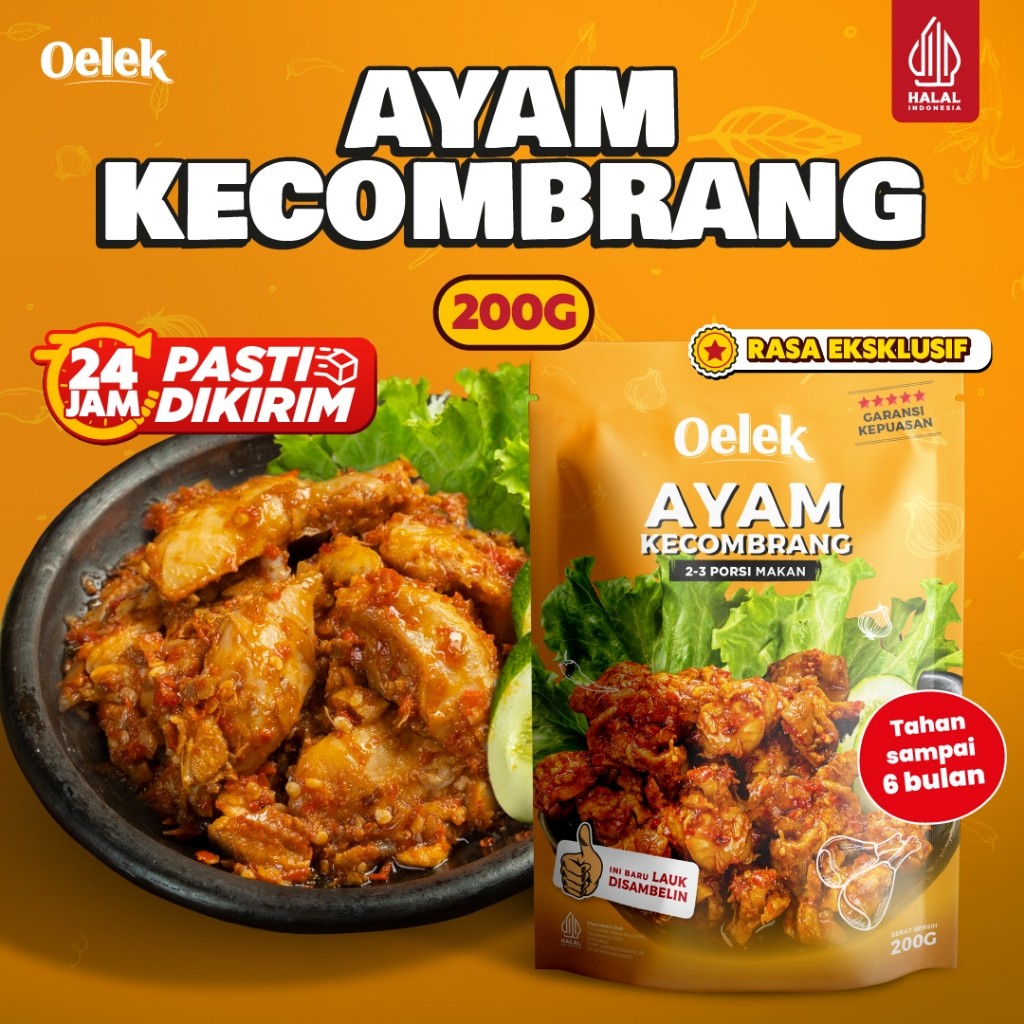

New Oelek Ayam Kecombrang / Lauk Ayam Kecombrang / Lauk Siap Saji/ Lauk SambalPremium