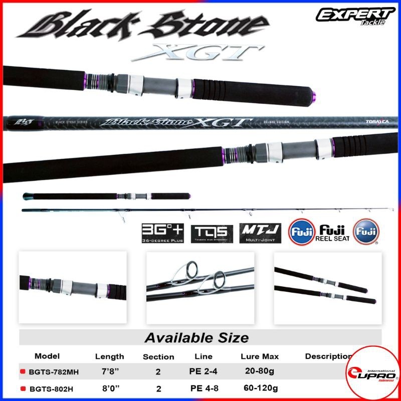JAMIN MURAH JORAN EXPERT GRAPHITE BLACK STONE XGT DELUXE EDITION POPPING BGTS782MH - BGTS802H SPINNI