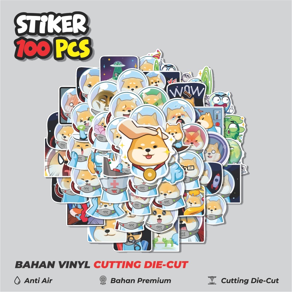 

Terbaru! 50 pcs Stiker Animal Cute Space Ranger Akio Dekorasi Lucu Kreatif untuk Notebook, Skateboard, HP