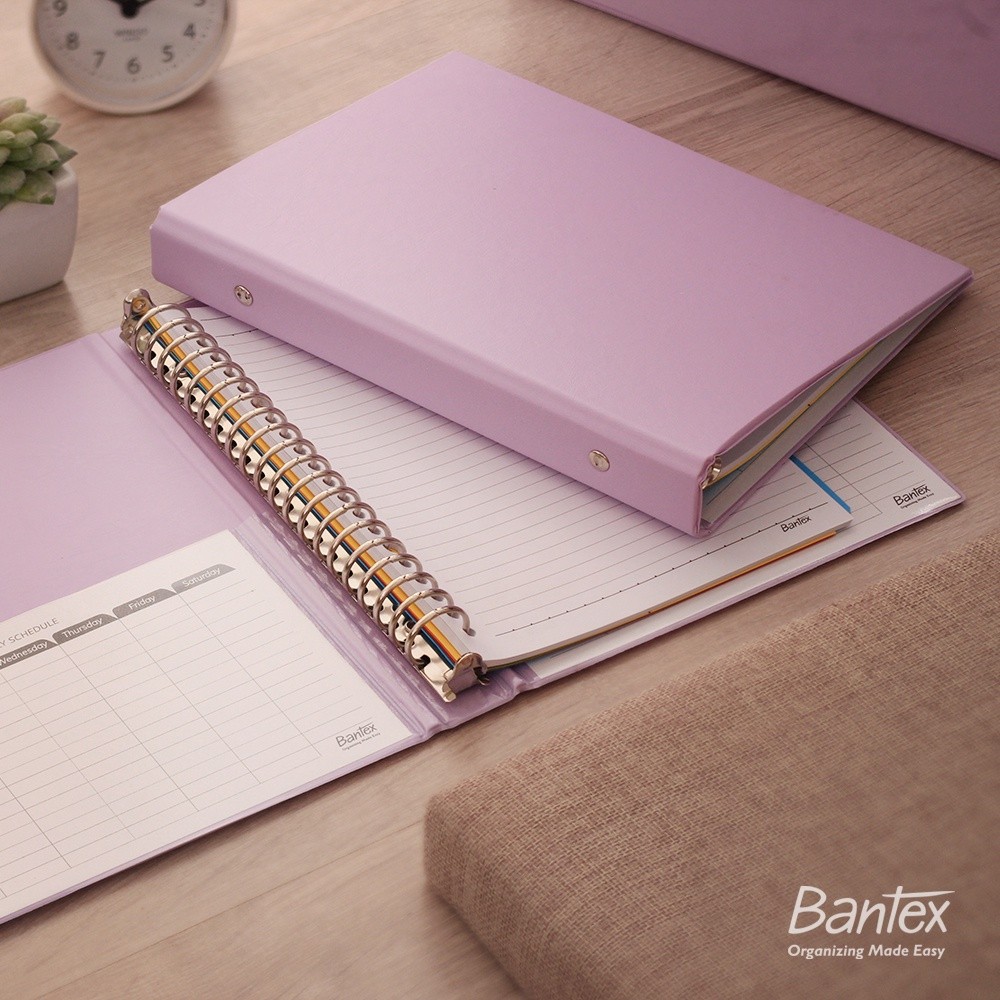 

New Bantex Binder Note A5 20 Ring Besi Loose Leaf Multiring Binder Light Lilac 1324 24Premium