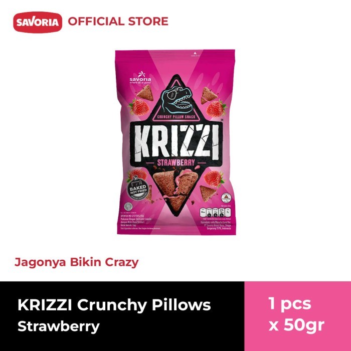 KRIZZI Strawberry - Snack Pillow Stroberi 50g