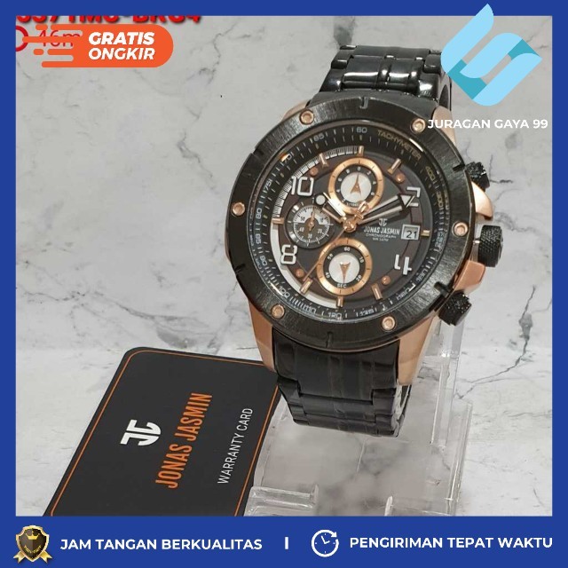 Jam Tangan Pria Sport Jonas Jasmin HW JJ5371L Free Logam Chronograph Tanggal Aktif - Bisa Bayar Dite