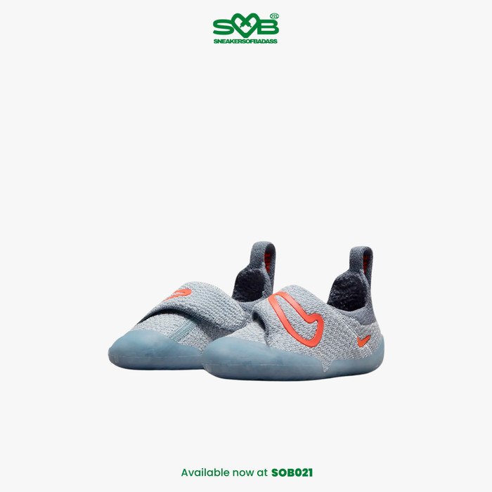 ✨LARIS✨ -Nike Toddler Swoosh 1 Shoes Light Armory Blue/Football Grey/Orange - FB3244-400 - 19.5