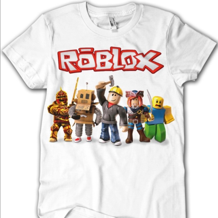 ✨LARIS✨ -Kaos Anak Roblox - Baju Roblox - Kaos Game - Baju Anak Game - Putih, Anak 2/4