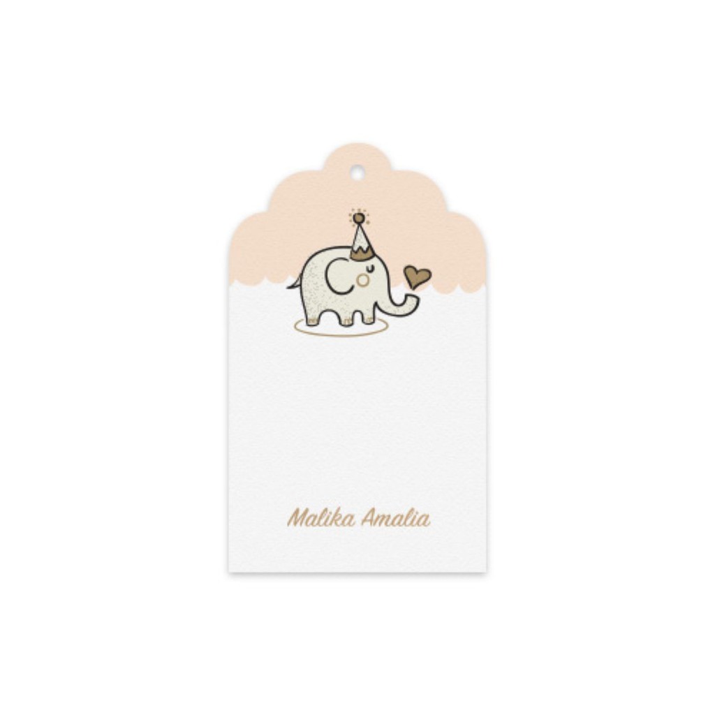 PAPERMARK Baby Elephant 
Gift Tag set of 12