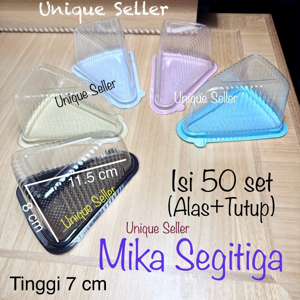 [isi10] Mika Kue Segitiga / Mika Cake Triangle / Mika Kue 1 Slice / Mika Cake One Slice Coklat Cream