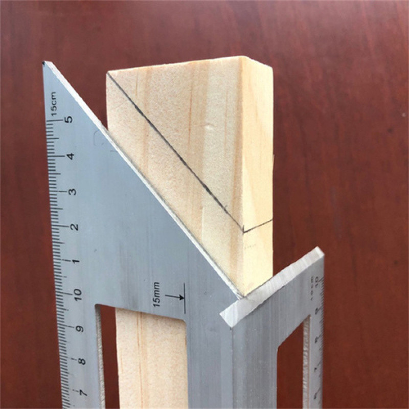 

Aluminum Alloy Angle Ruler Woodworking Ruler 90 45 Degree Turn Ruler Multifunctional Tirangular Measuing Ruler Woodworking Tools