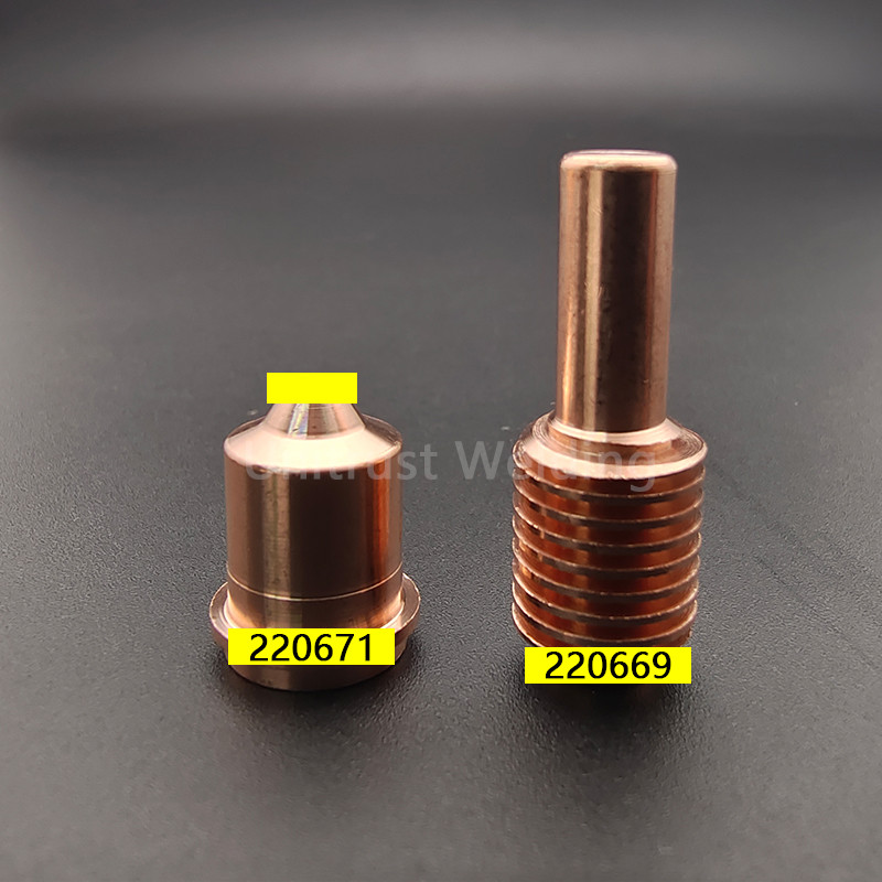 20PCS Powermax45 Electrode Nozzle Shield Swirl Ring  Retaining Cap 220669 220671 45 Plasma Torch Acc