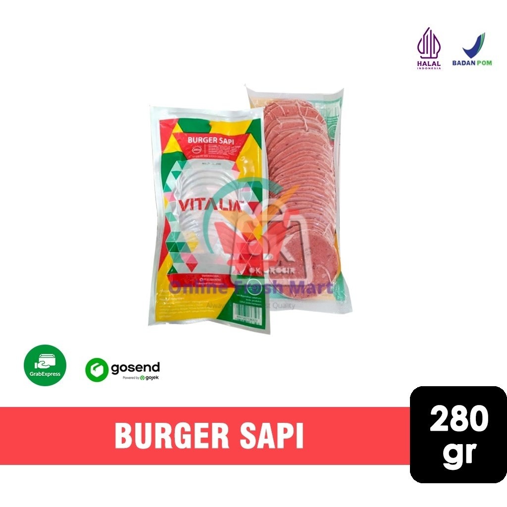 

Burger Sapi Mini Vitalia / Daging Sapi 280 gr (KHUSUS INSTANT) - Online Fresh Mart Denpasar