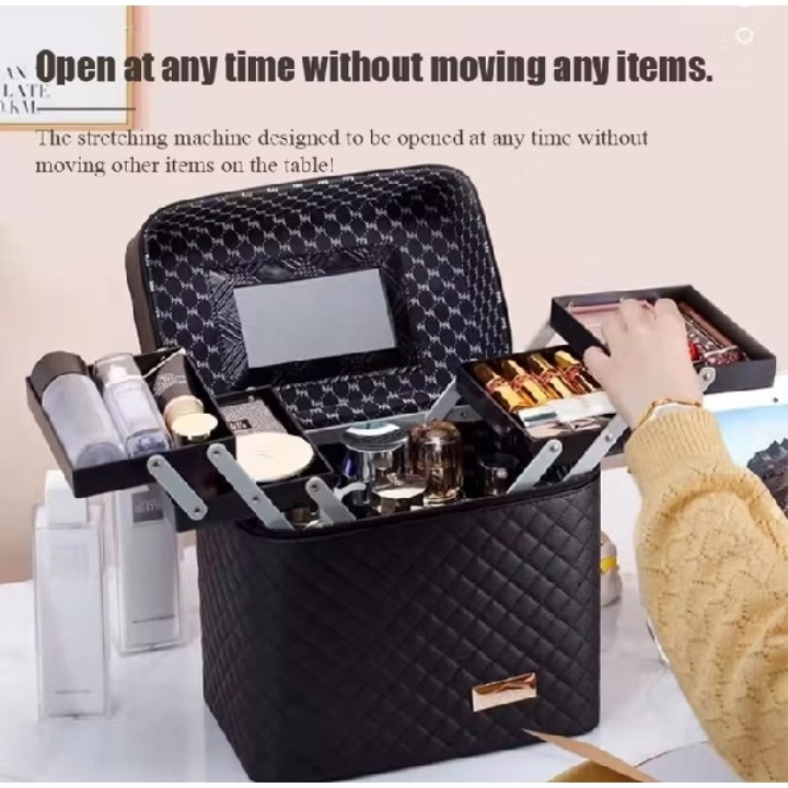 Tas Make Up koper make up  / Storage Box Organizer tempat kosmetik / Tas Make Up Kosmetik / Tas Make