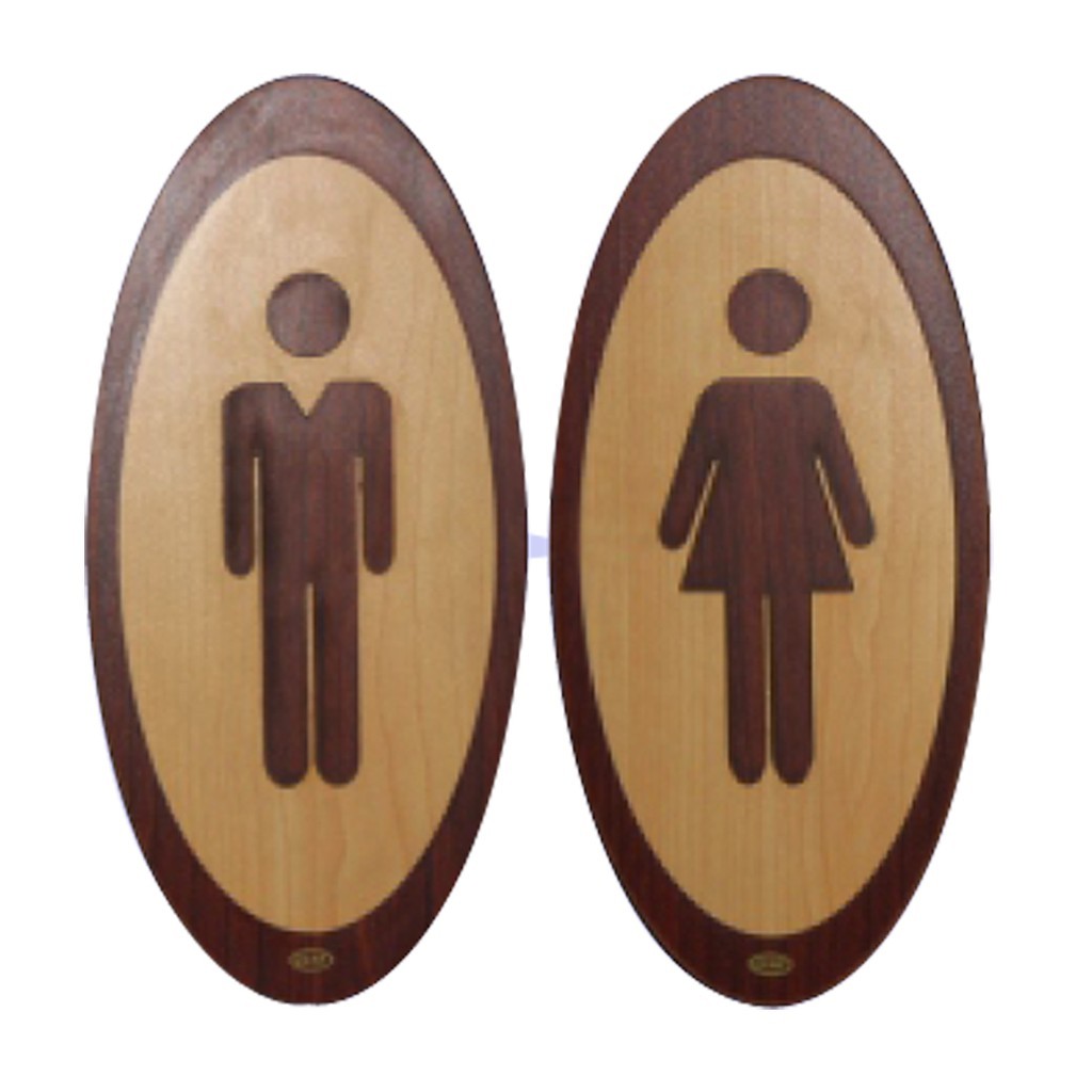 

GM LABEL ACRYLIC WOODEN SIGN TOILET WS 752