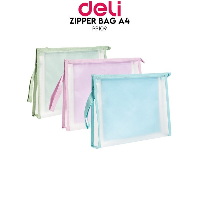 

Deli Zipper Bag A4 Transparant - PP109