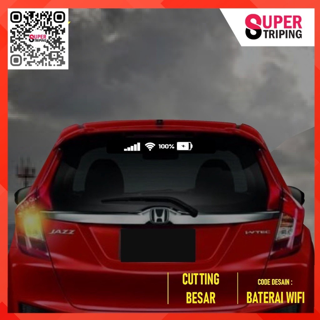 CUTTING STIKER BATERAI SINYAL WIFI KACA MOBIL TRUK